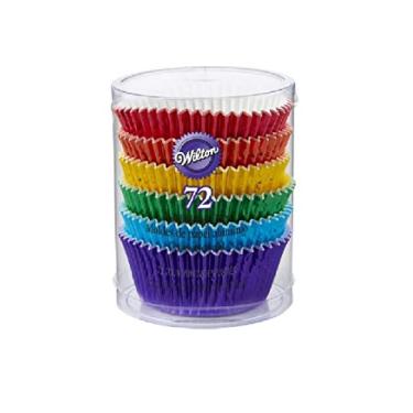Imagem de Pacote com 2 – Wilton 415-5172 – 72 ct/pacote – Forro de cupcake arco-íris