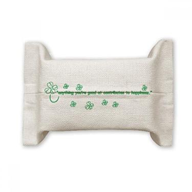 Imagem de Four Leaf Clover Word Ireland St Patrick's Day Suporte de capa de papel de tecido de algodão e linho