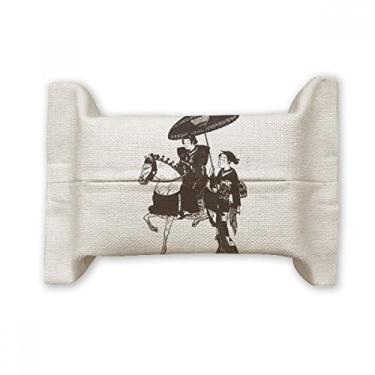 Imagem de Bolsa de linho de algodão com desenho de cavalo para mulheres japonesas