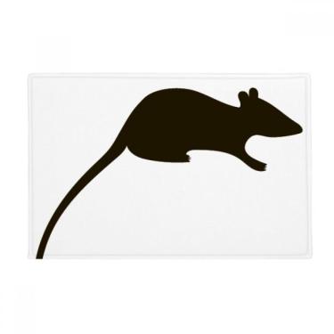 Imagem de DIYthinker Mouse preto Animal Portrayal Tapete antiderrapante para porta de banheiro