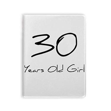 Imagem de 30 anos de idade menina Art Deco presente moderno caderno capa de chiclete diário capa macia