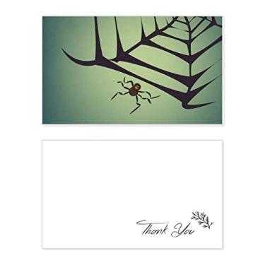 Imagem de Black Spider Net Cartão de agradecimento Dia das Bruxas Papel de Aniversário Agradecimento Casamento