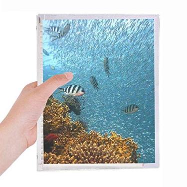 Imagem de Caderno de fotos da natureza da ciência do oceano com folhas soltas e diário recarregável