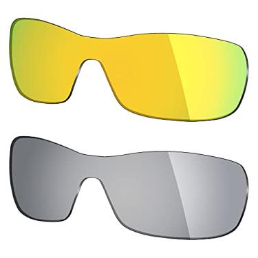 Imagem de 2 pares de lentes polarizadas de substituição da Mryok para óculos de sol Oakley Antix – Opções