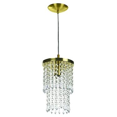 Imagem de Lustre Pendente De Cristal Acrilico Spark Redondo Dourado
