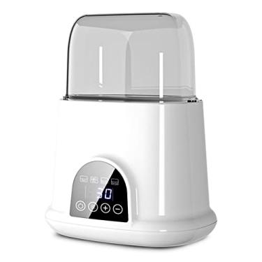 Imagem de Bozony Aquecedor de mamadeira multifuncional Esterilizador a vapor Aquecedor rápido de comida para bebê Grande temperatura ajustável Baixo ruído com tela de LED para mamadeiras