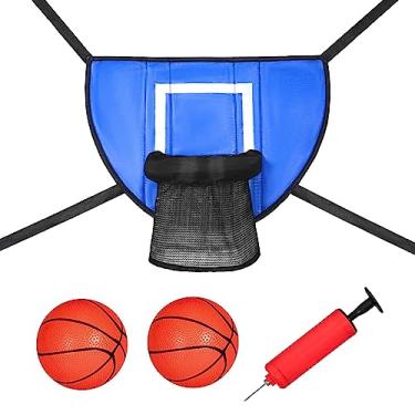 Imagem de YIJU Mini cesta de para trampolim com suporte de de fácil instalação acessórios de fixação de trampolim para crianças