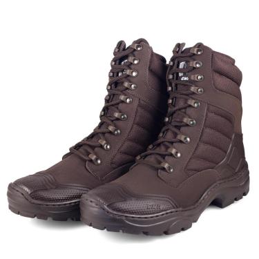 Imagem de Bota Coturno Masculina Couro Adventure Militar Motociclista Tático Pesca Trilha Cano Curto-Masculino