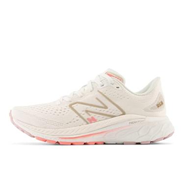 Imagem de New Balance Fresh Foam X 880 V13 Tênis de corrida feminino, Branco/dourado claro metálico/toranja, 8 X-Wide