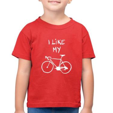 Imagem de Camiseta Algodão Infantil I Like My Bike - Foca Na Moda