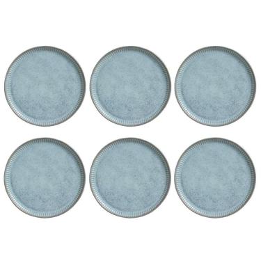 Imagem de Conjunto De Pratos Rasos 06 Peças Linhas Breeze Porto Brasil