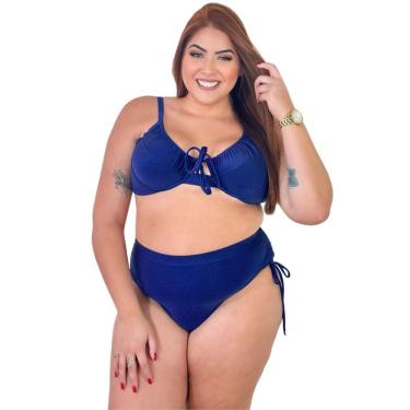 Imagem de Biquíni Feminino Plus Size Aro Sem Bojo Calcinha Cintura Alta