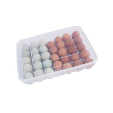 Imagem de Hemobllo 24 Organizador De Armazenamento De Ovos De Geladeira Bandejas De Ovos De Geladeira Rack De Ovos Para Geladeira Bandeja De Ovos Para Geladeira Geladeira Suporte De Ovos Bandeja
