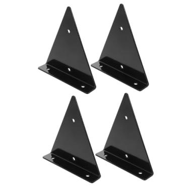 Imagem de Cabilock 4 Conjuntos De Suporte De Prateleira Suporte De Canto Suporte De Prateleira De Montagem Em Parede Suporte De Prateleira Triangular Suporte De Prateleira Flutuante Suporte De