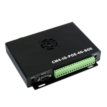 Imagem de TUOPUONE Industrial IoT Mini-Computer Compatible with Raspberry Pi Compute Module 4 (NOT Included) PoE 5G/4G with Metal Case Cooling Fan Fast And Easy To Build A Mini-Computer