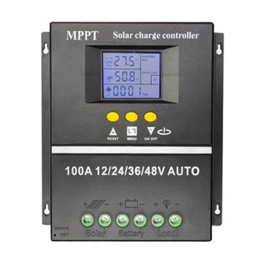 Imagem de Daconovo Controlador de carga solar 100A MPPT para 12/24/36/48V Auto RV Bateria de lítio ácida Display LCD Regulador inteligente USB duplo Acessórios automotivos