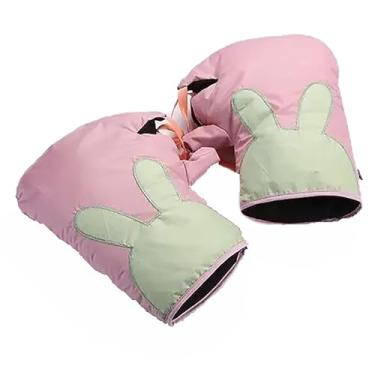 Imagem de Rock88 Abafadores universais de guidão luvas de motocicleta de inverno capa de barra de alça quente para motocicletas scooters andar de bicicleta ciclismo luvas à prova de vento, rosa, 35 * 25 cm