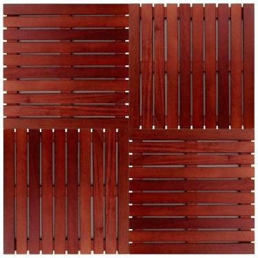 Imagem de Kit Deck em Placa de Madeira Modular 50cmx50cm com 12 Placas MaderSilva Imbuia