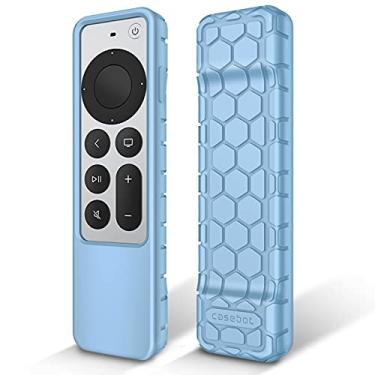 Imagem de Fintie Capa protetora para Apple TV Siri Remote 2021 2022 - Capa de silicone leve antiderrapante à prova de choque para Apple TV 4K / Controle remoto HD Siri (2ª Geração/3ª Geração), azul celeste