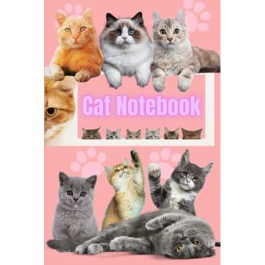 Imagem de Caderno de gatos: caderno forrado para amantes de gatos fofos/diários. Ótimo presente de aniversário para adultos/mulheres/crianças/meninas que amam gatos. Idades 5-8, 8-12, 12-15.