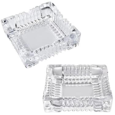 Imagem de 2 Cinzeiro Quadrado De Vidro Luxo, Resistente Perfeito Para Bar Bares Motel Hotel Restaurantes