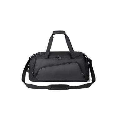 Imagem de CORIOS Bolsa esportiva de viagem masculina Oxford bolsa esportiva grande bolsa de ginástica bolsa de ombro para mulheres bolsa de ombro para noite, Preto, L