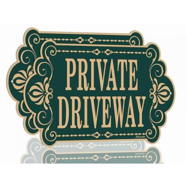 Imagem de Placas de entrada de garagem privada 30,5 cm x 20,3 cm placas de condução privada sem invasão placas de estrada privadas placas privadas metal refletivo resistente ferrugem alumínio à prova de