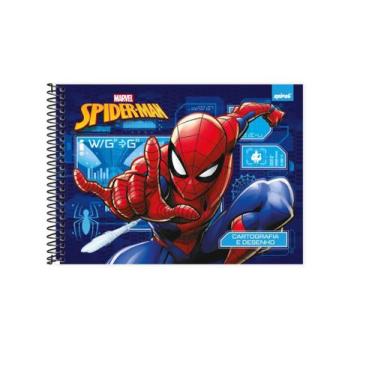 Imagem de Caderno Cartografia E Desenho Capa Dura 48 Folhas Marvel Homem Aranha