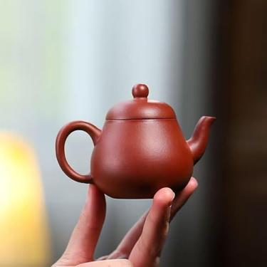 Imagem de XIALON Bule de chá de argila roxa Yixing 90 ml pintado à mão com padrão paisagem, filtro de chaleira