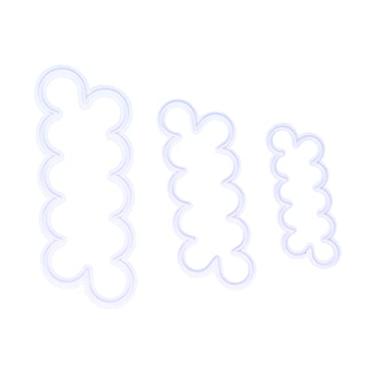 Imagem de Cortador de flor de rosa, conjunto de moldes de bolo, máquina de flor de rosa, moldes de cozimento DIY, 3 peças de cortador de flores de rosas faça você mesmo moldes de decoração de bolos de fondant