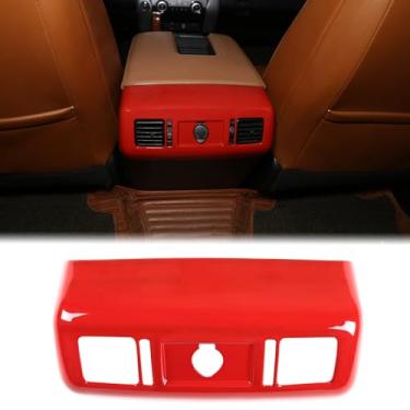 Imagem de Tampa de saída de ventilação de ar condicionado traseira adequada para Toyot@ Tundra 2007-2021 apoio de braço central traseiro ar condicionado decoração moldura traseira protetor de saída de ar capas protetoras painel de acabamento acessórios interiores