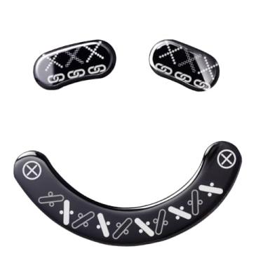 Imagem de immoenuc Patins de mouse de vidro para Razer Deathadder V3 Pro Mouse pads macios duráveis acessórios para mouse de jogo (padrão de impressão)