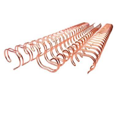 Imagem de Wire-o Para Encadernação 2x1 A4 3/4 para 140fls Agendas Planners Caderneta de Saúde Cadernos Livro do Bebe Com 10 Unidades 23 Anéis (Rose)