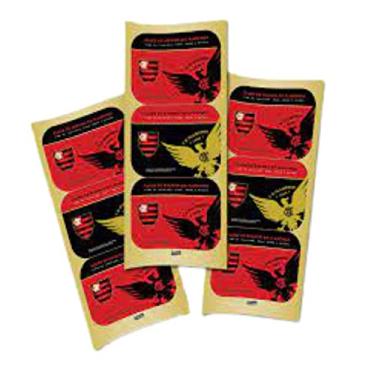 Imagem de Adesivo Retangular Flamengo, Festcolor 104342, Vermelho/Preto, Festcolor, 104342, Vermelho/Preto