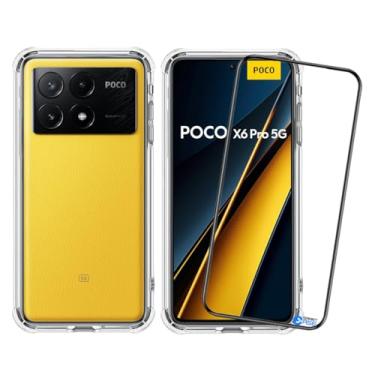 Imagem de Kit Capa Capinha case Para Poco X6 Pro 5g Case Anti Impacto Transparente + Película De Vidro
