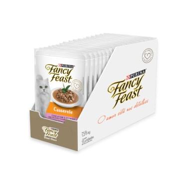 Imagem de Pack Nestlé Purina Fancy Feast Ração Úmida Para Gatos Casserole Atum & Salmão - Com 15 Sachês 85g