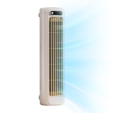 Imagem de YYGJYGOO Ventilador de torre de mesa, ventilador de refrigeração portátil de ar condicionado com tela sensível ao toque de LED de 3 velocidades, carregamento USB, resfriador de ar para quarto e pátio