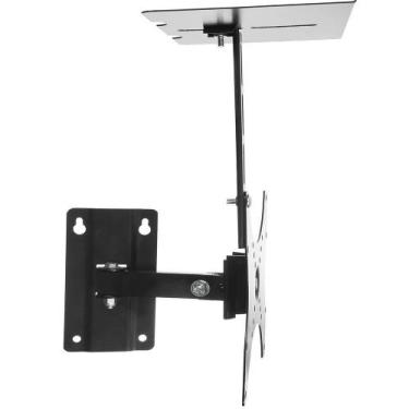 Imagem de Kit Suporte Tv Articulado 22 a 42 Com Suporte De Receptor - Spt Suport