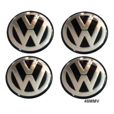 Imagem de Adesivo Jogo De Emblema Vw Resinado Para Calota De Roda 58mm - Geral