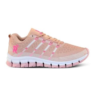 Imagem de Tenis Feminino Rayra Dynamic Corrida Academia Caminhada (Nude/Rosa Pink, BR, Adulto, Numérico, 35)