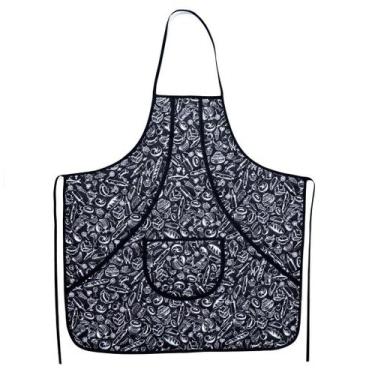 Imagem de Avental de cozinha grande preto e branco - Recanto da Costura