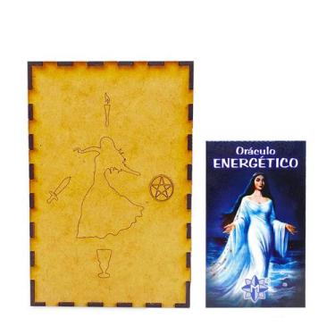 Imagem de Kit Oráculo Energético 41 cartas e Porta Tarô Caixa Madeira - Flash