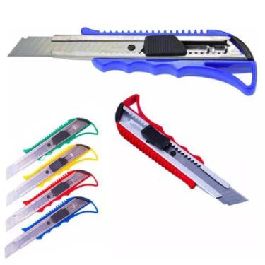 Imagem de 12 Estiletes Profissional De Metal Multiuso 18mm Com Trava - Equipe F