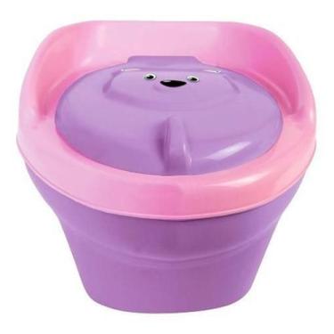 Imagem de Pinico Infantil Troninho Criança Styll Baby Musical Rosa, Lilás e Rosa