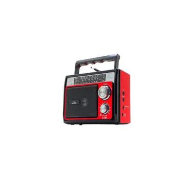 Imagem de Rádio Am/Fm/Usb/Sd Recarregável D-1601 - Grasep Vermelho