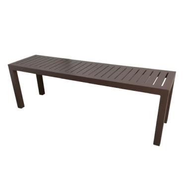 Imagem de Banco Ripado Em Alumínio 1.20m Marrom