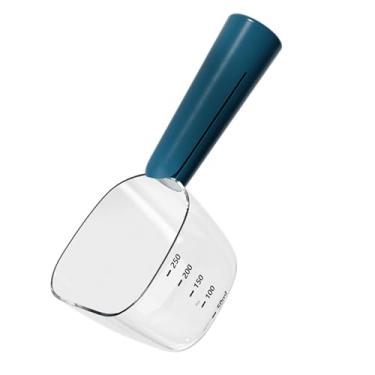 Imagem de ＡＷＨＡＯ Utensílio de Alimentação para Cães, Medidor de Porções, Ferramentas Compactas, Acessórios Práticos, Colher com Clip para Transporte, azul