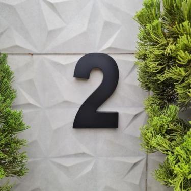 Imagem de Número Residencial De Aço Inox 25cm Com Efeito 3D Preto Fosco - Lino C