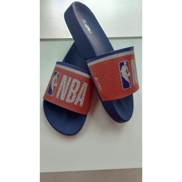 Imagem de Sandália Slide RIDER FULL 86 NBA infantil , Azul, Vermelho, 35/36