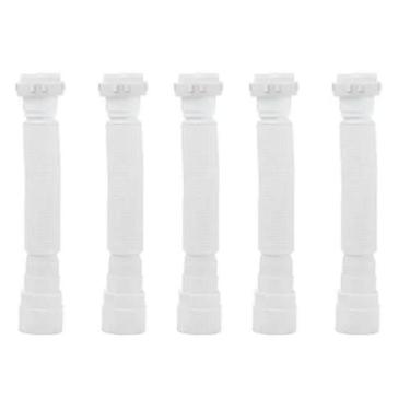 Imagem de Kit 5 Sifão Pia Banheiro Cozinha Flexível Universal Sanfonado Corrugad